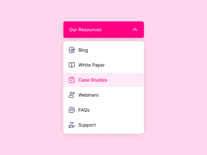 dropdown button